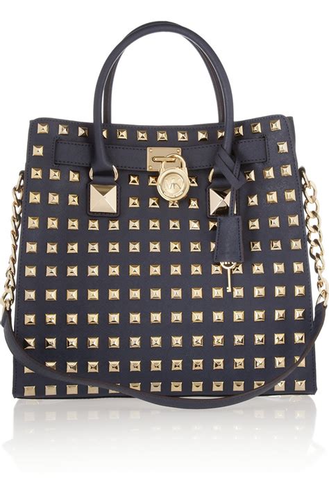 michael kors studded hamilton handbag 